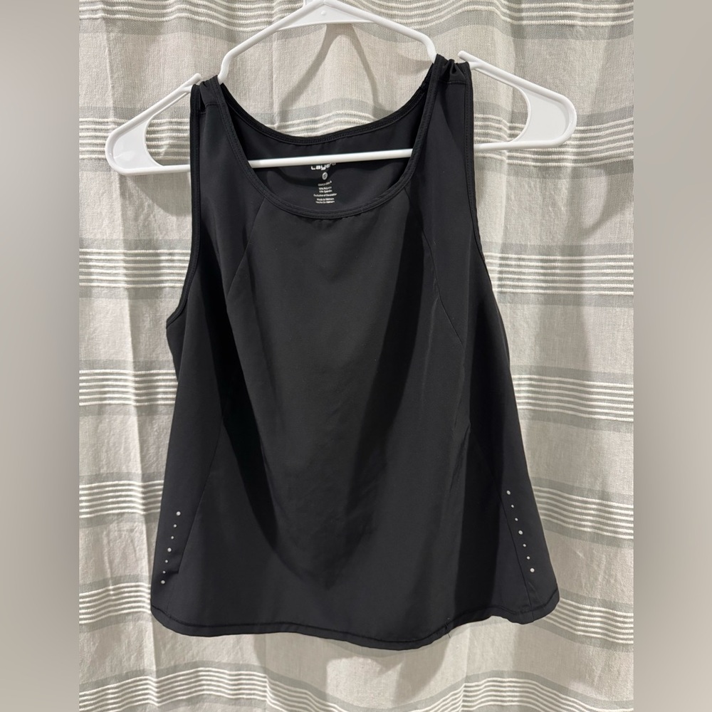 Black workout tank. Size small. Worn once